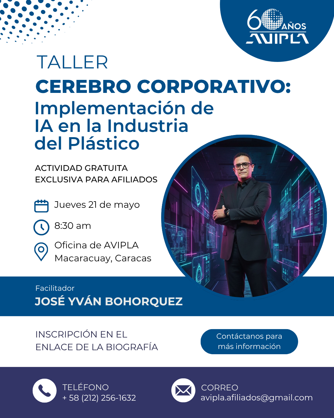 Taller gratuito para afiliados de AVIPLA mes de mayo